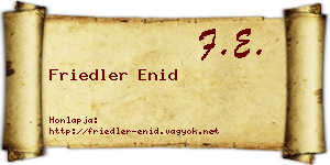 Friedler Enid névjegykártya